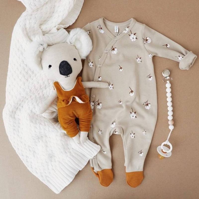 organic zoo COTTONFIELD SUIT WITH CONTRAST FEET