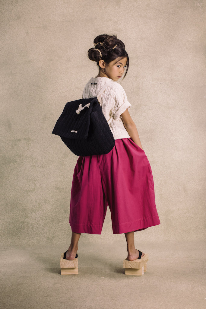 little creative factory - MOMIJI WIDE LEG PANTS - Fuchsia