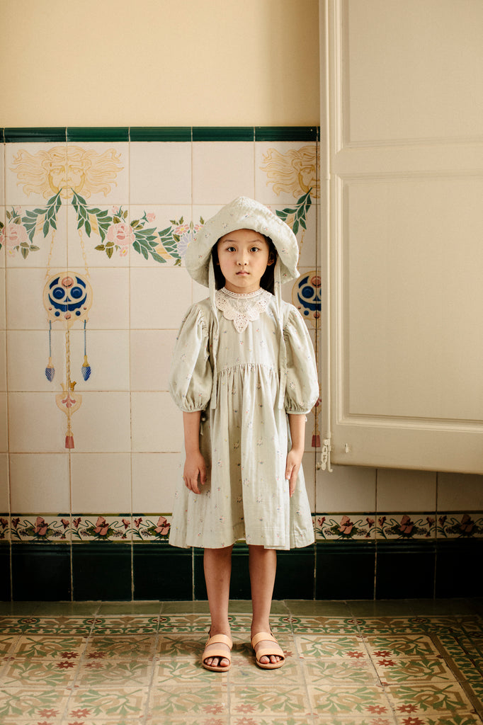 bebe organic - NORA DRESS - Sage Flowers