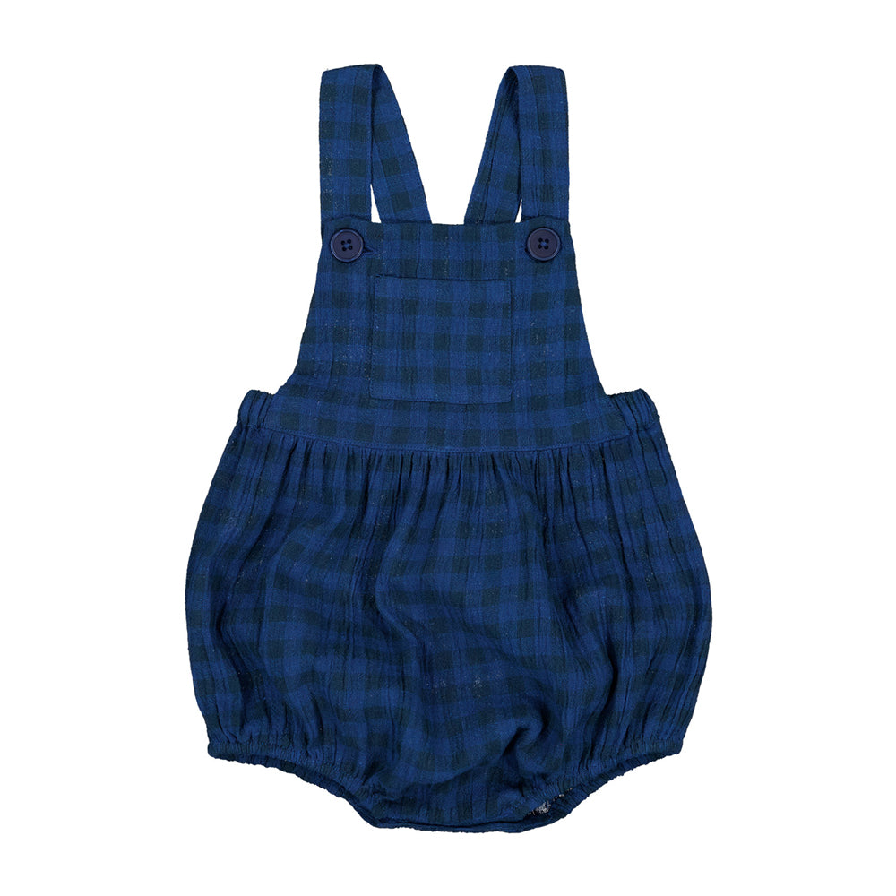 louis louise - OVERALL CAMION CHECK - Bright Navy
